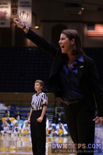 Coach P signals her defense, a switch from man to zone was a huge factor in Duke's comeback and eventual triumph -  - 