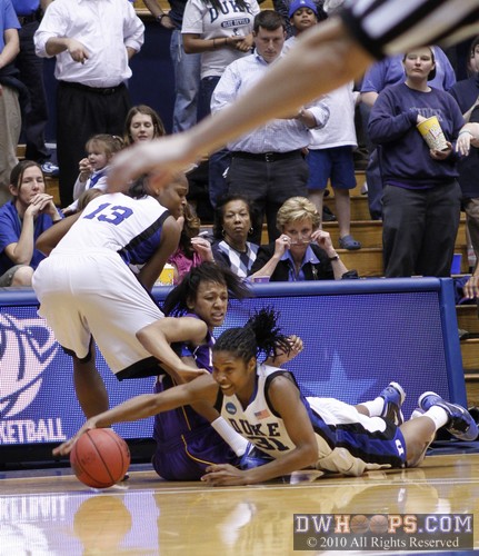 KJ gets to the loose ball and quickly called a time out -  - 