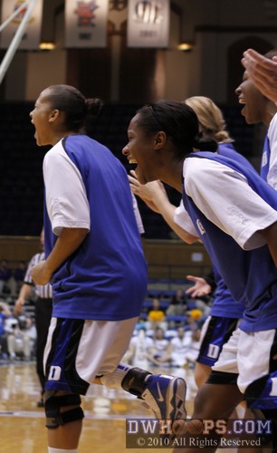 Duke bench erupts for their senior leader -  - 