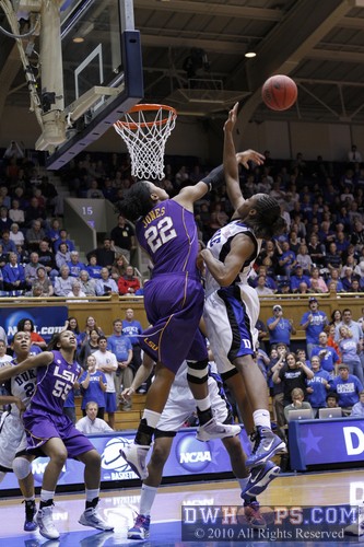 Karima Christmas put up a shot but Courtney Jones said GET THAT OUT OF HERE! -  - 