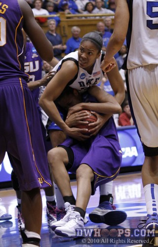 Krystal Thomas twists her foot while committing a foul, and in falling twists it further, unable to let go. -  - 