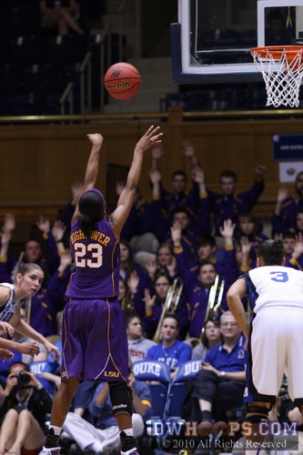 Allison Hightower on the line for two, putting LSU up by four. -  - 