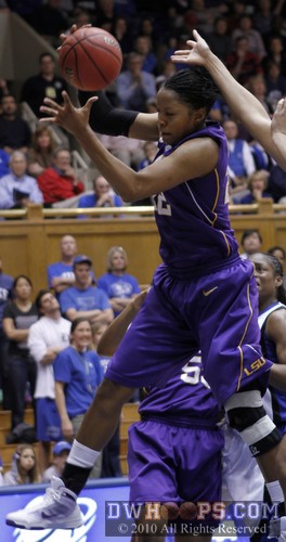 Courtney Jones seizes a rebound for LSU -  - 