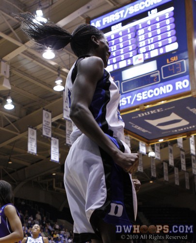 Bridgette Mitchell in silhouette after committing a turnover -  - 