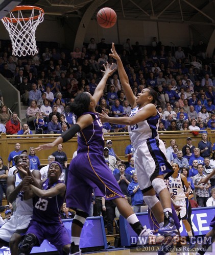 A beauty of a shot by Joy Cheek to put Duke up five with under two minutes remaining -  - 