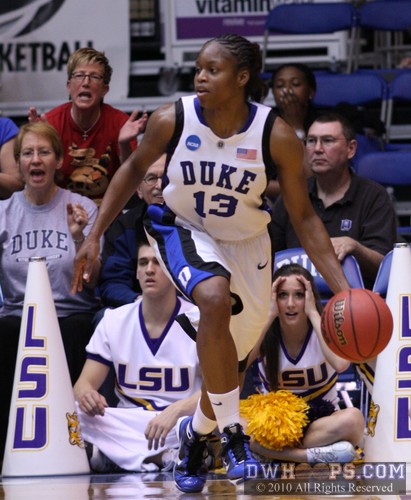 To the dismay of the LSU cheer squad, Karima Christmas got the rebound -  - 