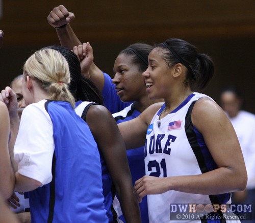 Joy Cheek's final Cameron post-game huddle -  - 