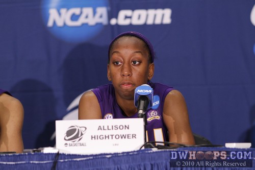 LSU's Allison Hightower, like Virginia's Monica Wright, carried her team all year. -  - 