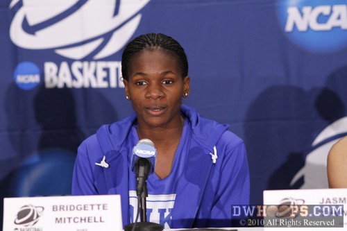 It doesn't seem like four years have passed since Bridgette Mitchell was a bouncy freshman after her first game at Cameron. -  - 