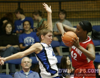 Jantel Lavender clears out Allison Vernerey after snagging a defensive board -  - 