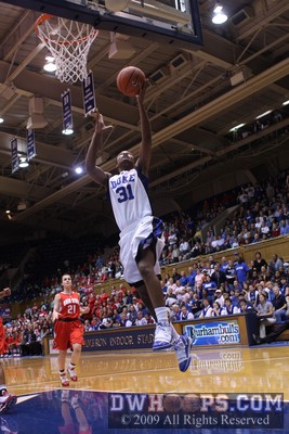 A steal and layup by Keturah Jackson put Duke up 4, 45-41. -  - 