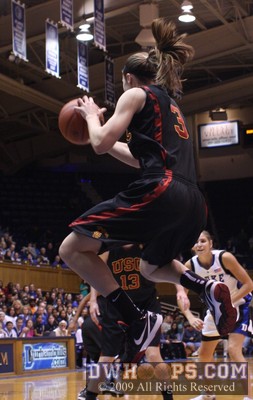 USC's Hailey Dunham skies for a defensive board -  - O3;1,12:39,9-18