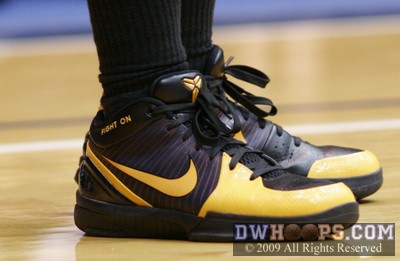 The custom shoes of USC's Ashley Corral read "FIGHT ON" -  - 