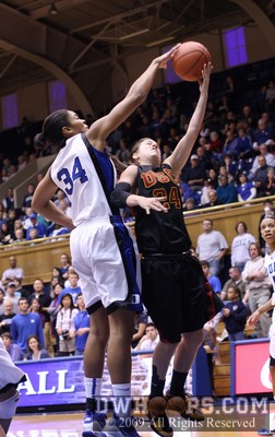 Krystal Thomas appears to block Ashley Corral, but is called for the foul on the body (1 of 3) -  - 