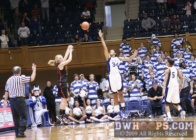 After Duke seized the lead, Heather Oliver got it back with a somewhat crowd-quieting trey -  - O10;2,9:09,54-56