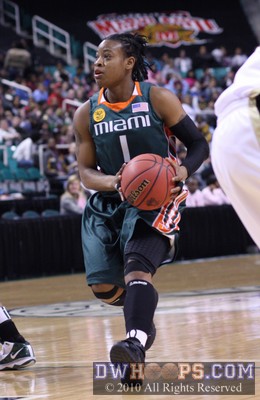Miami's Rinquna Williams led all scorers with 28 points. -  - 
