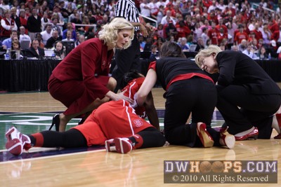 On the same sequence, Sharnice Beal was also injured. -  - 