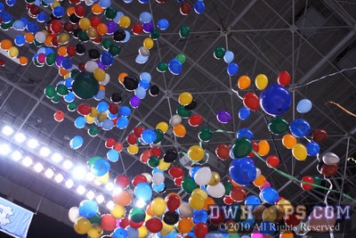 It's over!  Balloons cascade from the Coliseum rafters as Duke begins to celebrate their sixth ACC title. -  - 