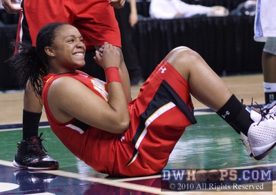Anjale Barrett was called for the block -  - 