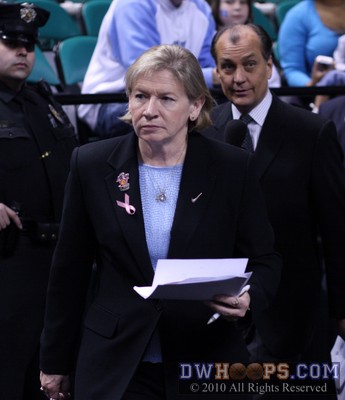 Sylvia Hatchell coming out of the locker room down 41-31 -  - 