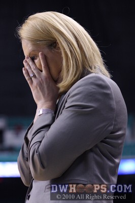 Brenda Frese can't believe a foul call -  - 