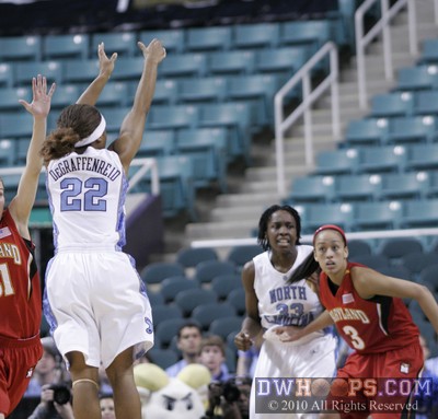 DeGraffenreid tries a three, she was just 1-4 from long range, but 10-10 from the stripe -  - 