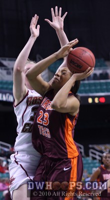 Stefanie Murphy guards Brittany Gordon -  - 