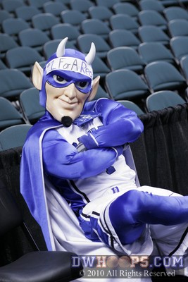 Blue Devil awaiting the start of the game -  - 