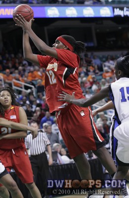 Lynetta Kizer spins to the hoop -  - 