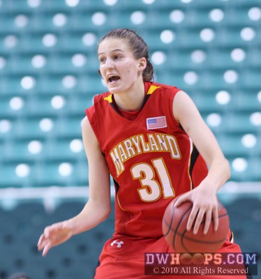 Lori Bjork calls a play for Maryland -  - 