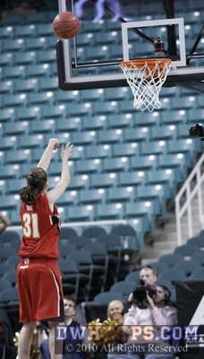 Lori Bjork on the line, giving Maryland a 63-62 lead with 2:29 left -  - 