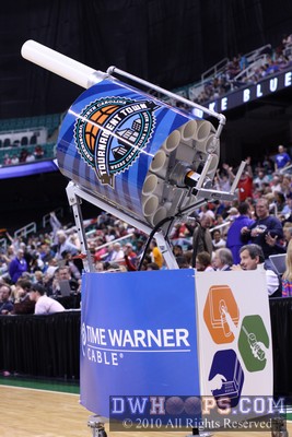 The amazing t-shirt Gatling Gun was in full force today, fortunately not shooting down the ACC Shoe Blimp -  - 
