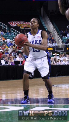 Karima Christmas went to the stripe 13 times, scoring 10 of her 15 points from the line -  - 