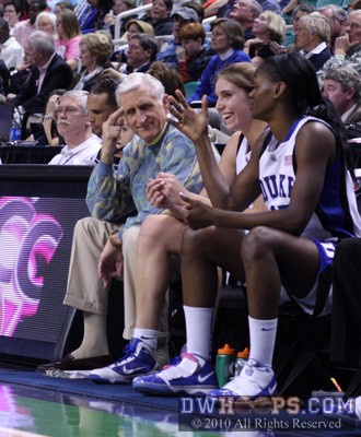 Duke assistant Al Brown indicates Krystal Thomas wasn't thinking right when she committed that foul, Allison Vernerey and Bridgette Mitchell agree -  - 