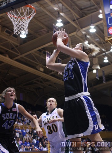 Kathleen Scheer goes inside for a layup to put Duke up by 20 -  - 