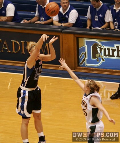 Kathleen Scheer pops another three and Duke is up by 40 -  - 