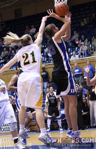 Kaitlin McBride hanging from Allison Vernerey's finger -  - 