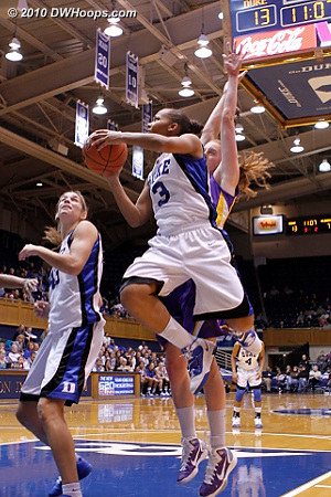 Selby takes it to the hoop.