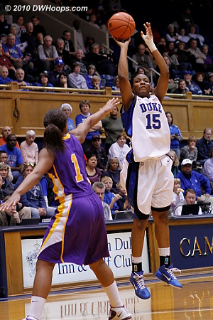 Richa Jackson shoots from behind the arc.