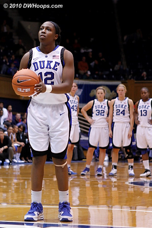 Chelsea Gray alone on the line, taking (and missing) both technical free throws.