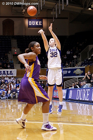 Tricia Liston found confidence from three point range, draining three of four.