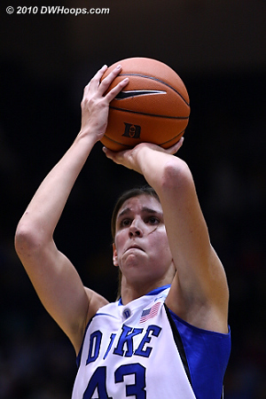 Allison looked concerned, but willed both free throw shots in.  Duke leads 16-13.
