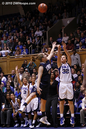 Tricia Liston's lone three point attempt was just off the mark.