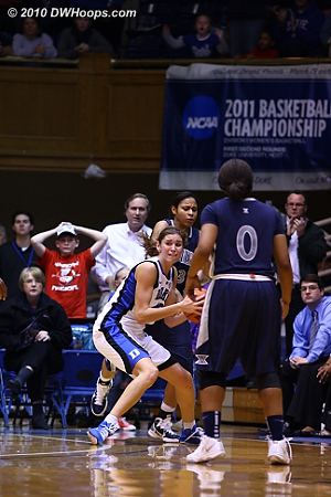 A key steal for Vernerey gives Duke the ball with 56 ticks left, down by one.