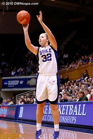 Tricia Liston saw limited action and missed this three point try.