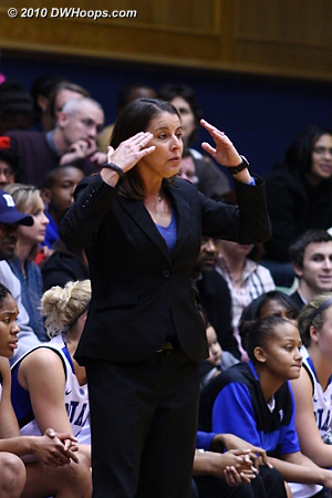 Coach P reminds her team to 