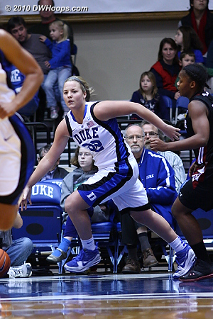 Tricia Liston brings the ball up after a defensive rebound.