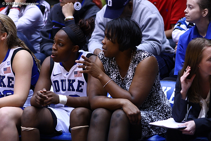 Assistant Coach Tricia Stafford-Odom has some guidance for Chelsea Gray after her fourth foul.