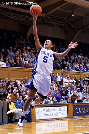 Jasmine Thomas goes up for a layup