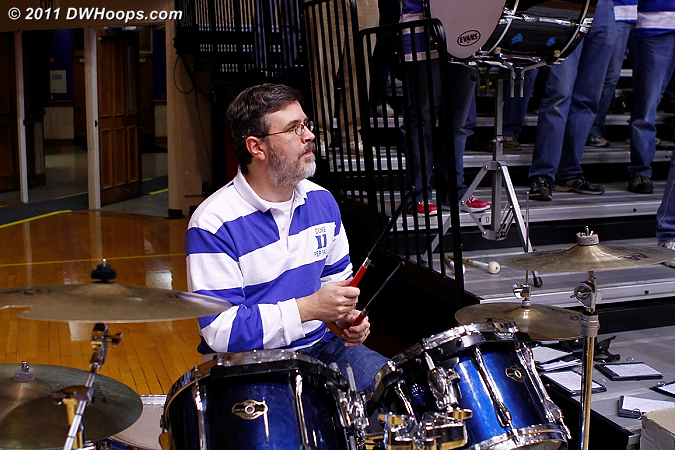 Mark Hill on the drums for the Duke Alumni Pep Band  - Duke Tags: Duke Pep Band 